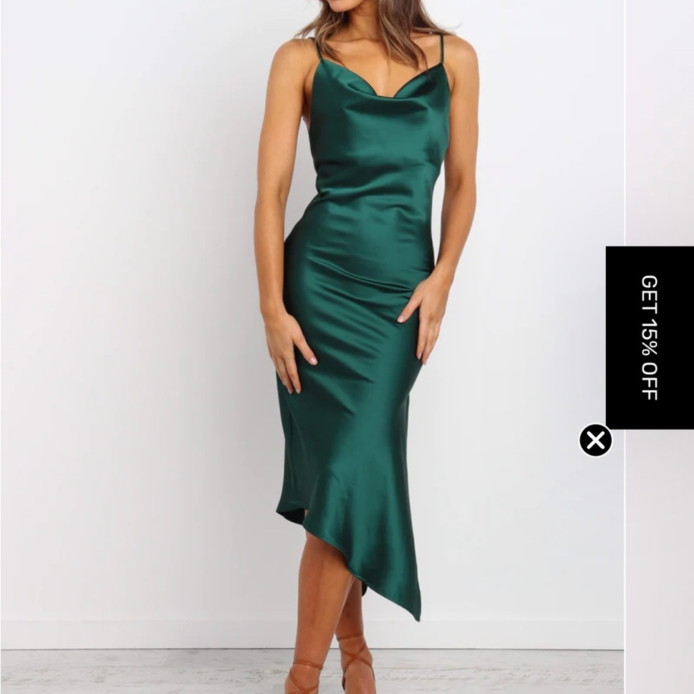Petal & Pup Midi Style Emerald Dress - Picture 3 of 4